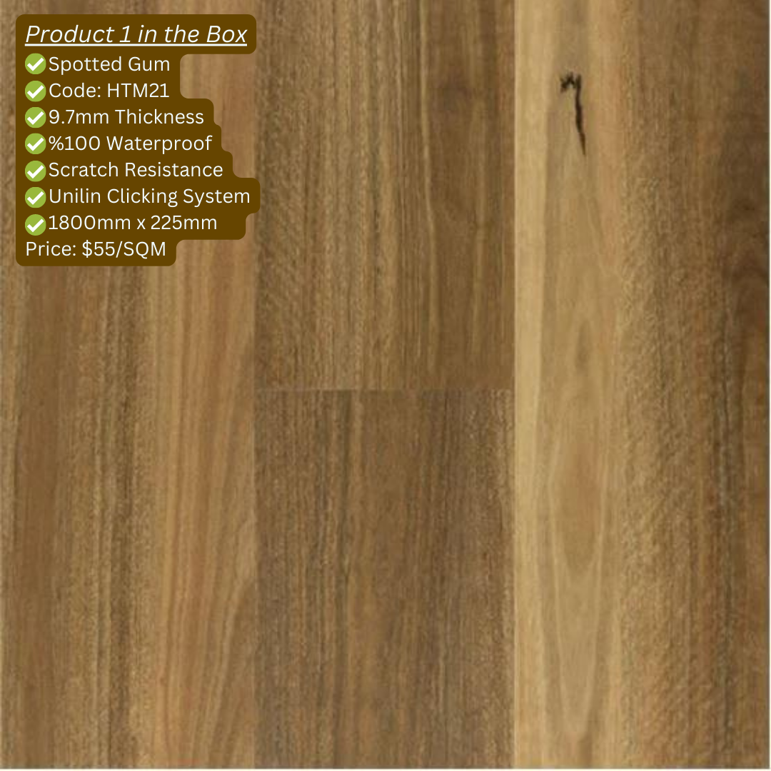 100% Water proof Hybrid Flooring Sample pack-Luxury SPC Vinyl (10mm Hybrid)