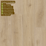 100% Water proof Hybrid Flooring Sample pack-Luxury SPC Vinyl (8.5mm Hybrid) - National Floors