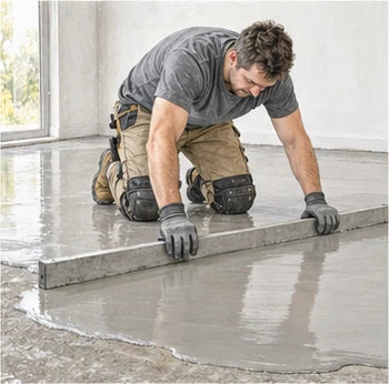 Illustration of subfloor levelling and preparation