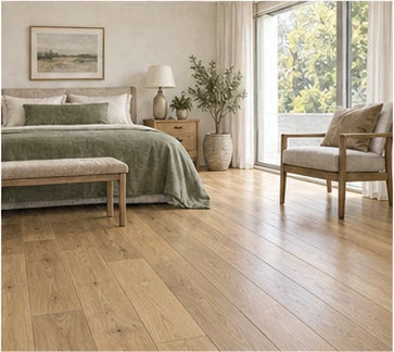 Sketch illustration of a room with parallel straight-board flooring